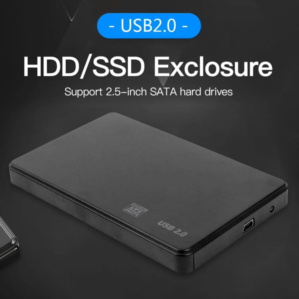 Mini 3TB USB 2.0/3.0 Hard Disk Adapter Enclosure Case for Laptop PC 2.5 Inch SATA SSD HDD External Mobile Box Portable Hard Disk - THOOBO!