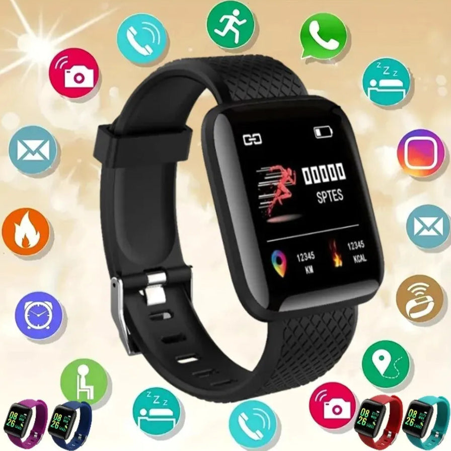 Multifunction Smart Watch For Men Women Kids Message Remind Music Control Sport Step Calories D13 Smartwatch Alarm Clock 116Plus - THOOBO!