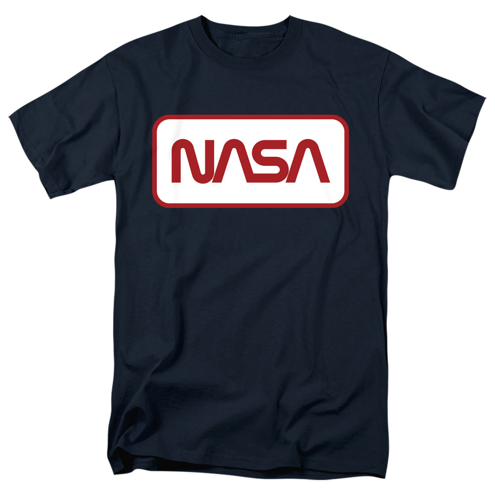 Nasa Rectangular Logo Mens T Shirt Navy Officially Licensed