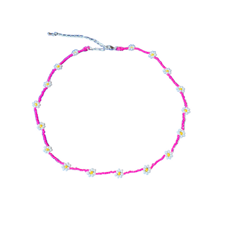 Daisy Seed Bead Floral Boho Choker - Guatemala