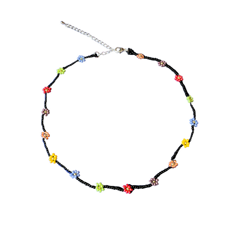 Daisy Seed Bead Floral Boho Choker - Guatemala