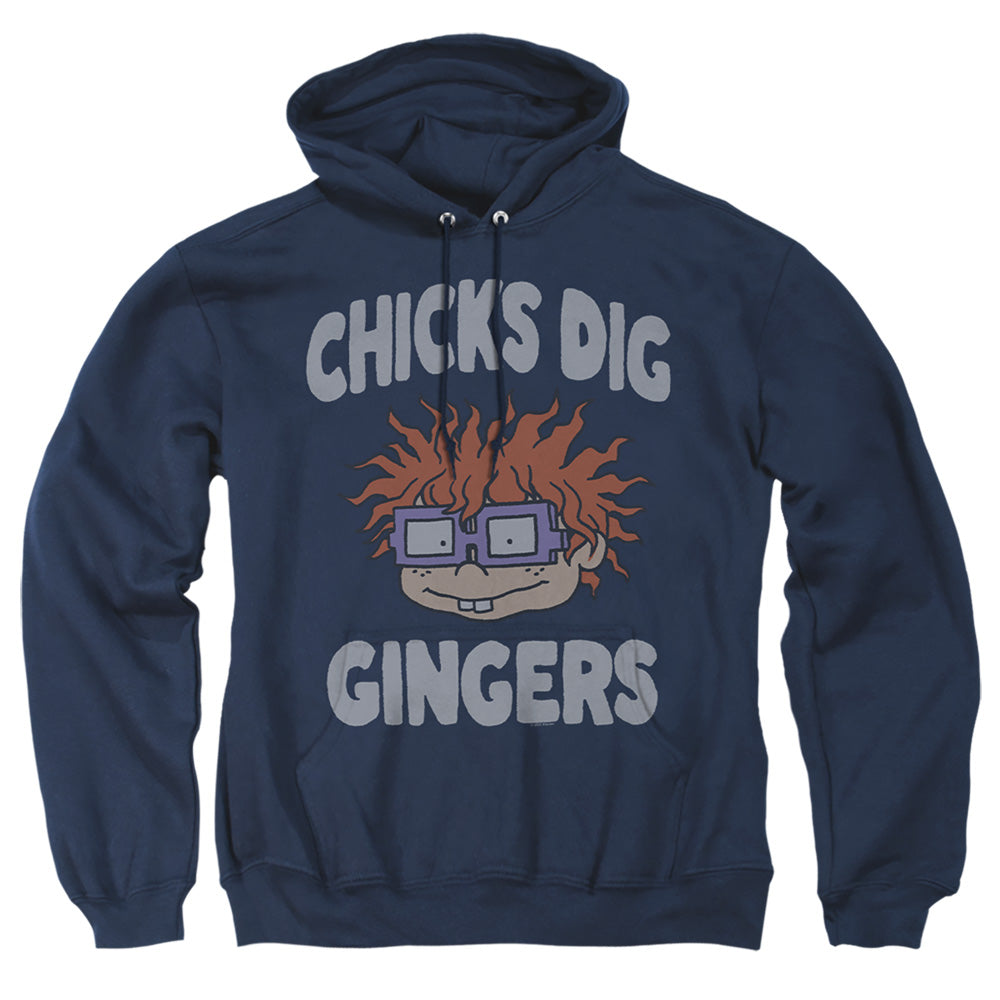 Rugrats Chicks Dig Gingers Mens Hoodie Navy