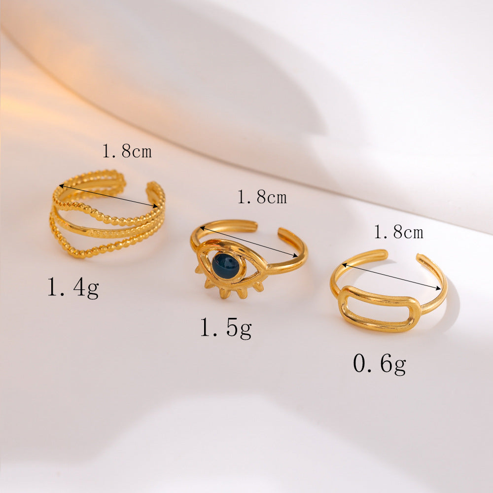 Golden Stainless Steel O-shaped Ring Suit
