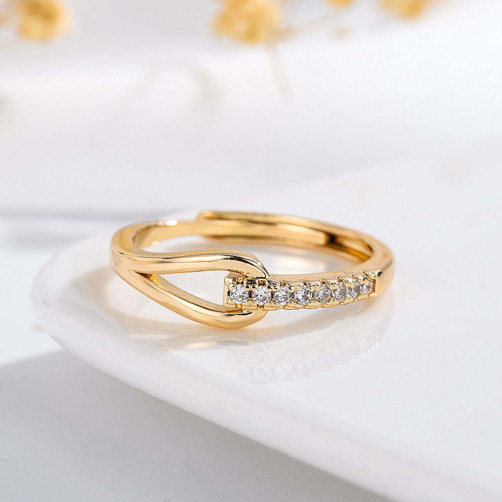 925 Silver Lubert's Tears Diamond Ring