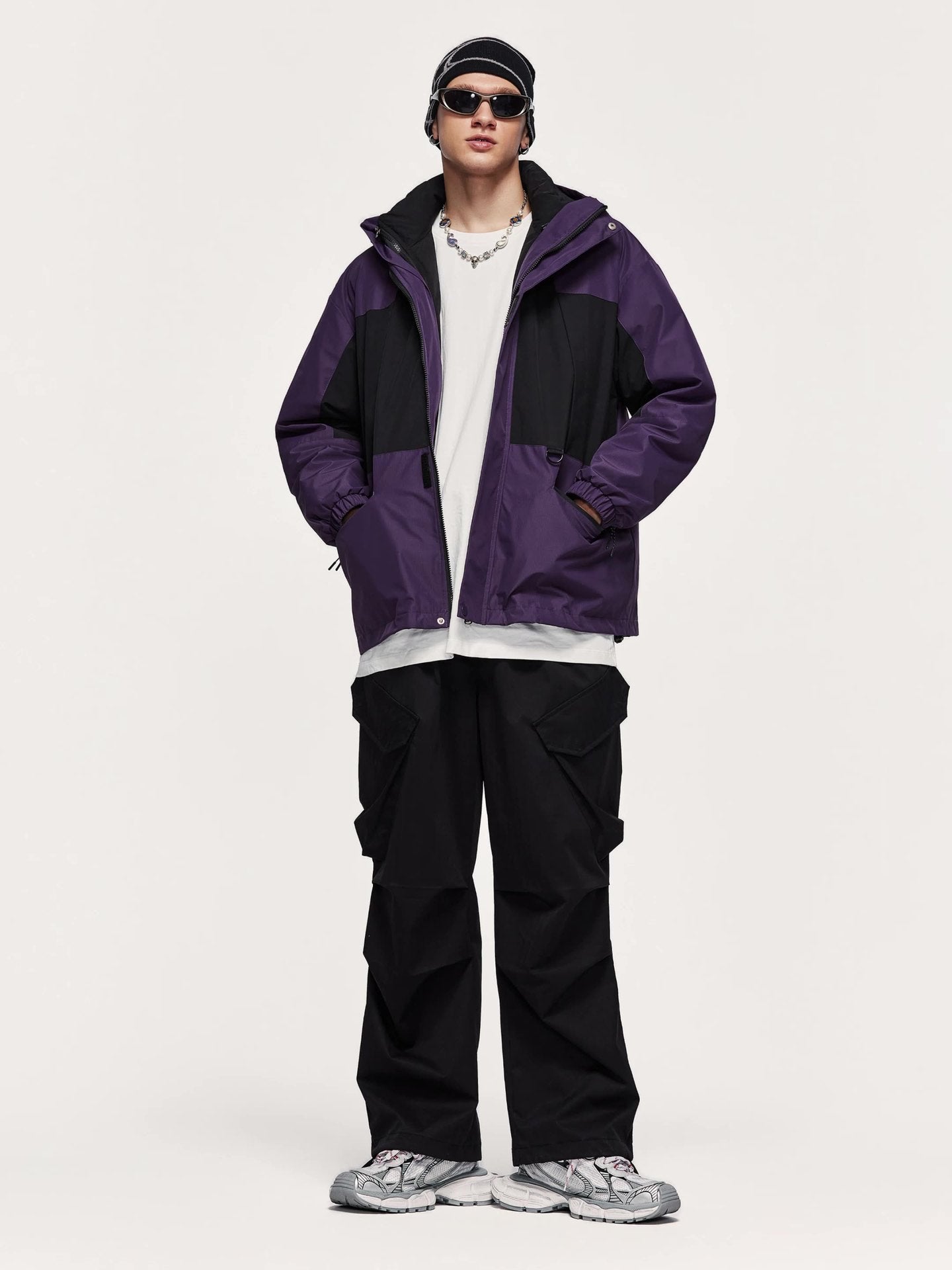 Outdoor 3-in-1 Fleece-lined Removable Down Cotton Jacket