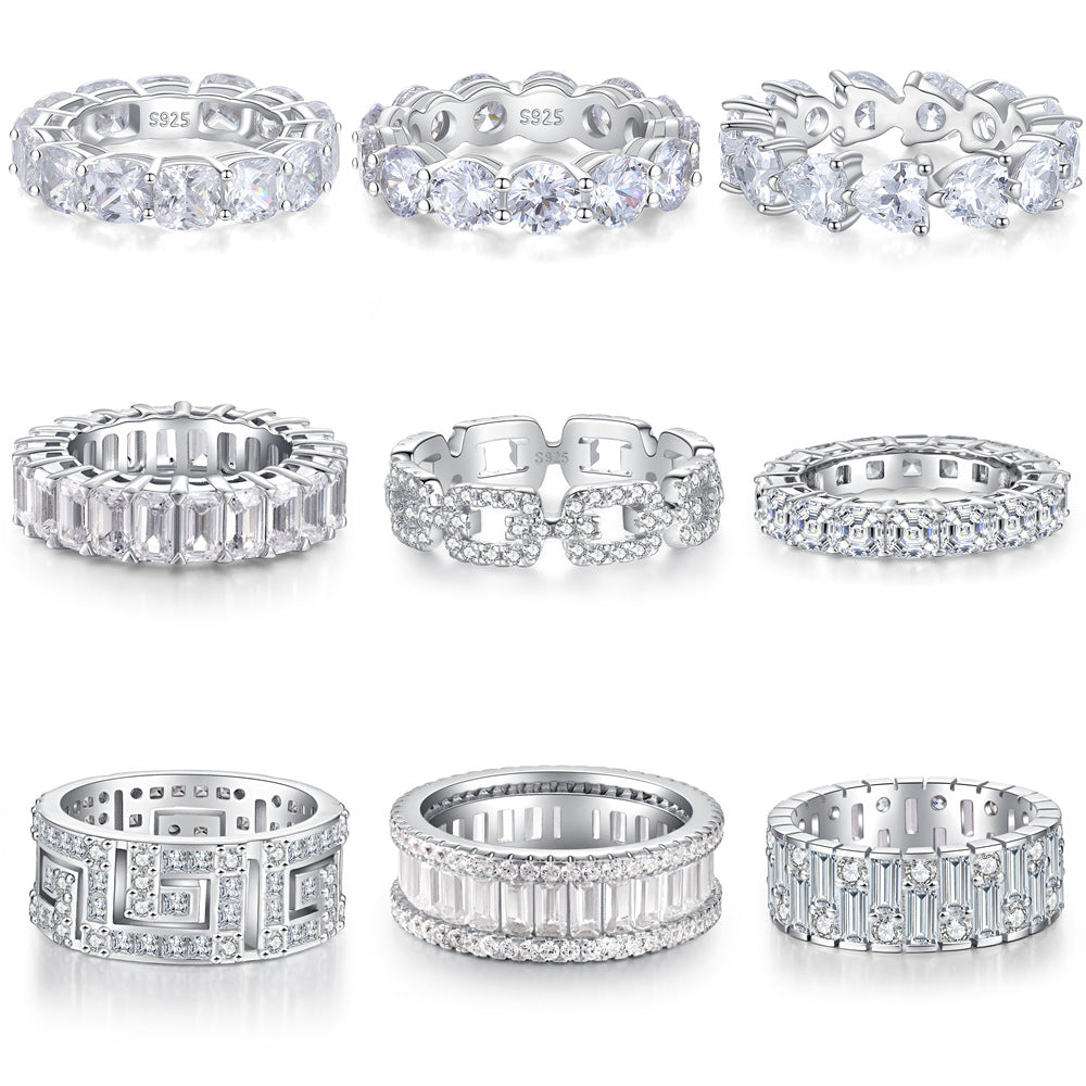 Zircon Full Diamond Sterling Silver Ring