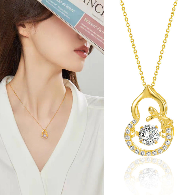 Gourd Necklace Female Clavicle Chain Silver Does Not Fade