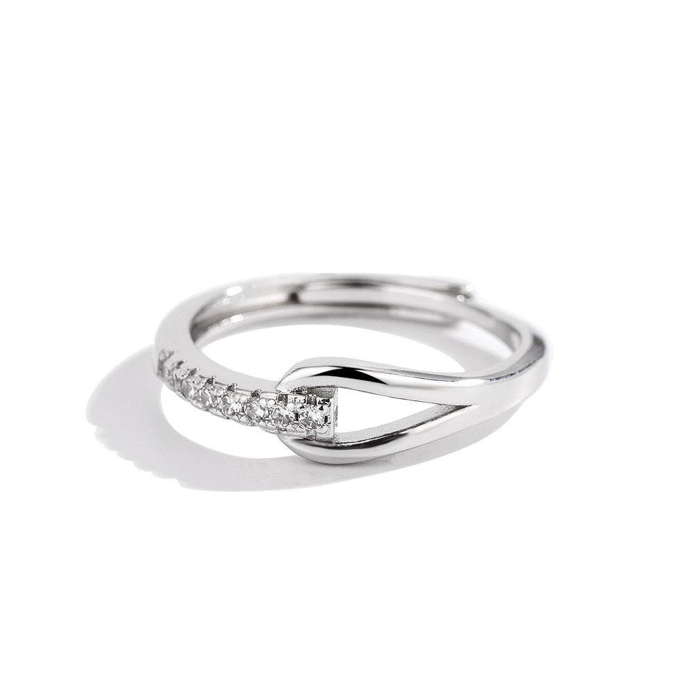925 Silver Lubert's Tears Diamond Ring