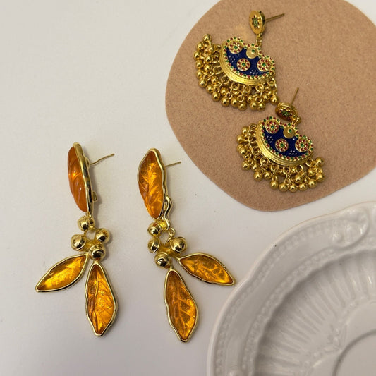 Transparent Leaf Earrings