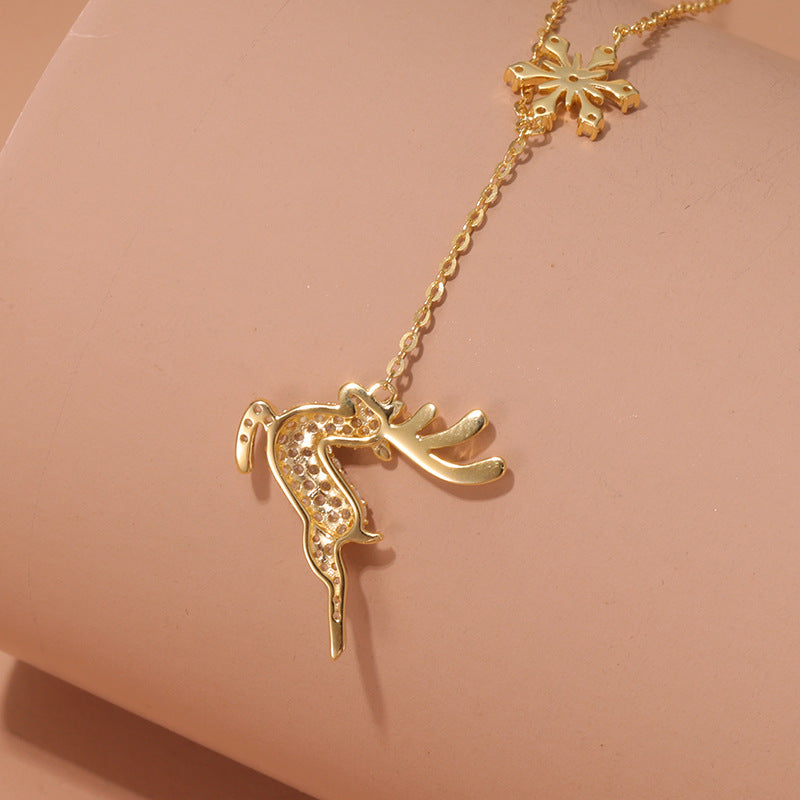 Sterling Silver Deer Necklace