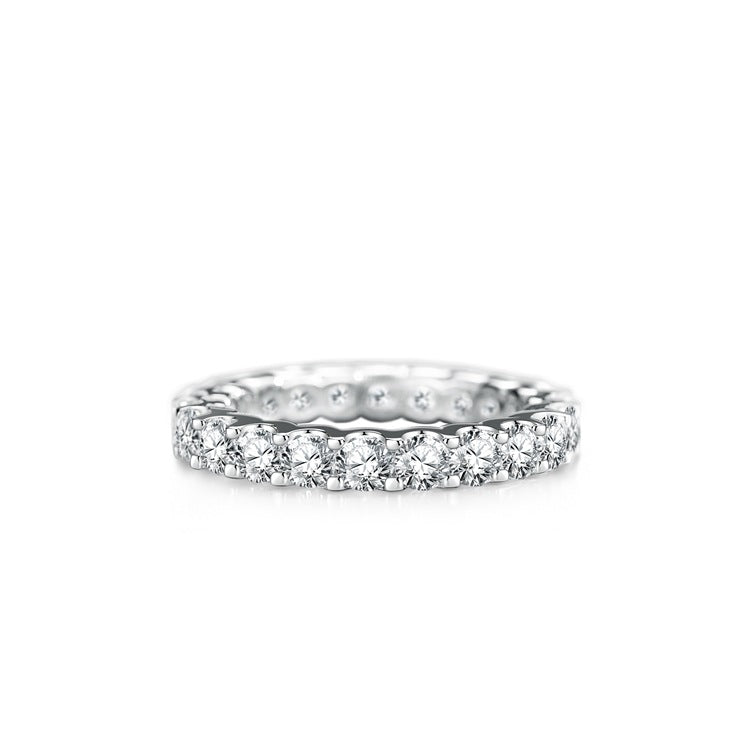 European Full Diamond S925 Sterling Silver Ring