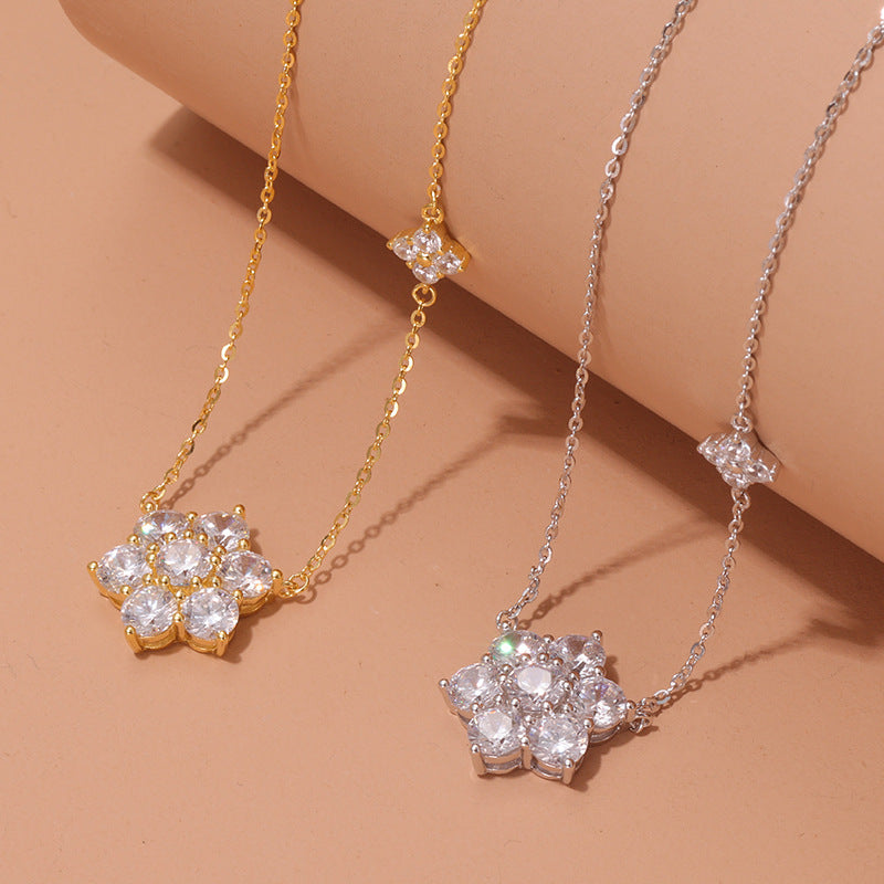 Sterling Silver Snowflake Necklace