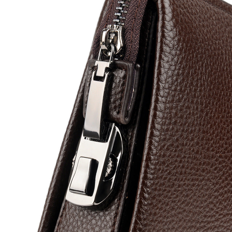 Men's Business Casual Soft Leather Clutch