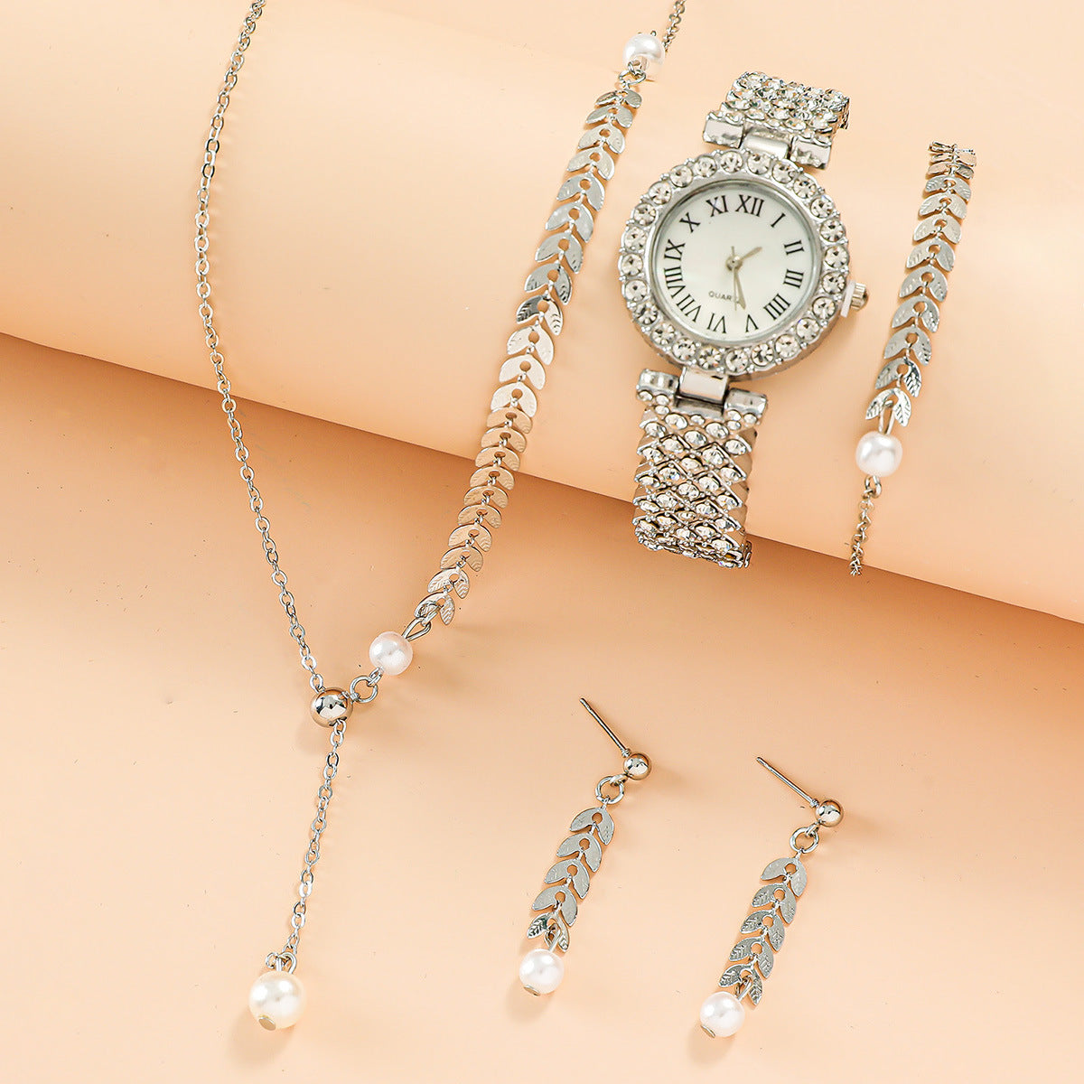 Rhinestone Quartz Bracelet Watch