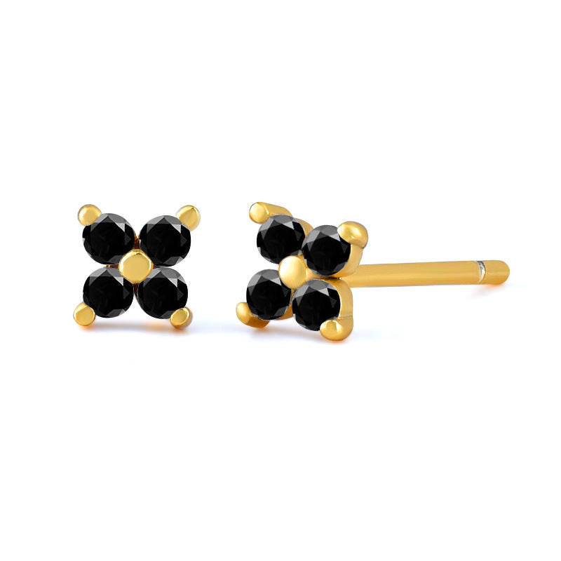 Micro-inlaid Colorful Zircon Earrings Simple