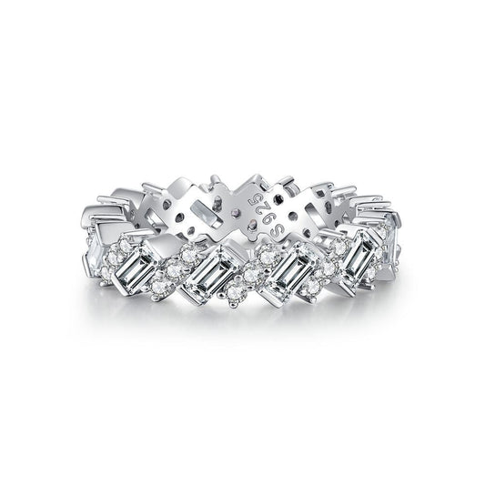 European Full Diamond S925 Sterling Silver Ring