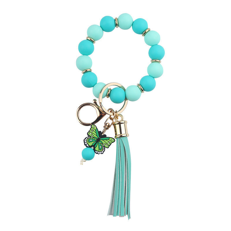 Beaded Butterfly Keychain