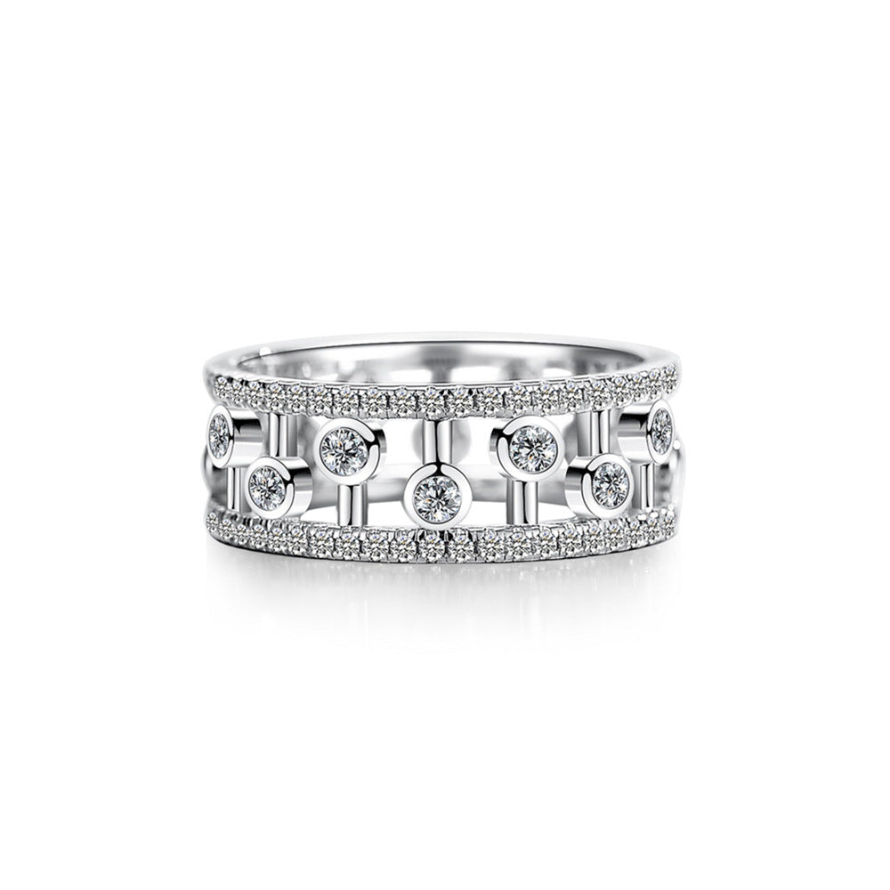 European Full Diamond S925 Sterling Silver Ring