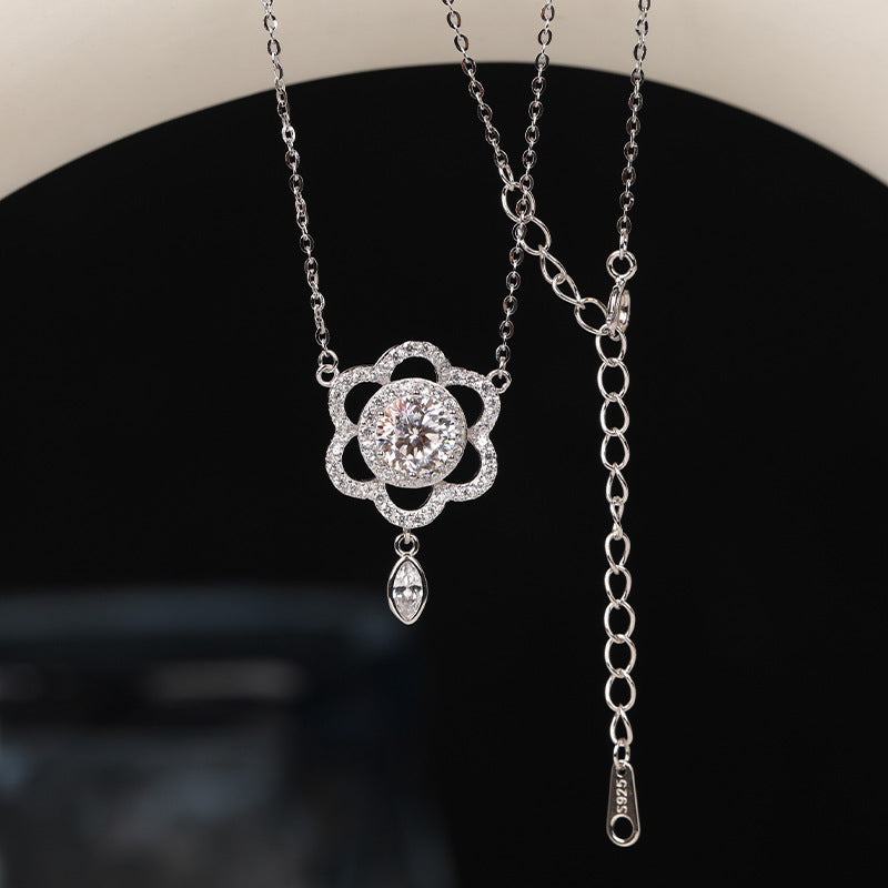 S925 Silver Zircon Diamond Necklace