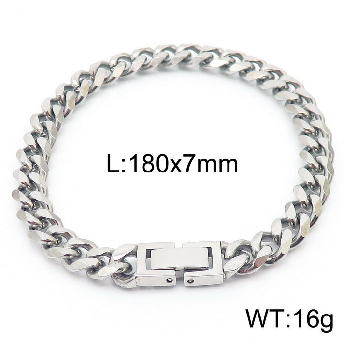 Cuban Link Titanium Steel Bracelet