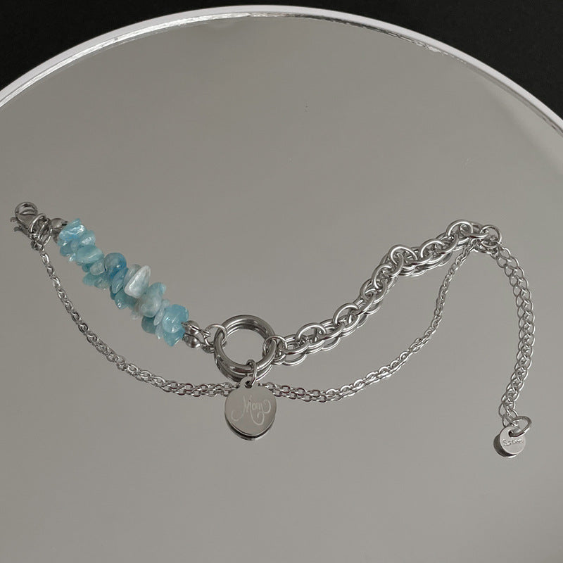 Heart Stitching Gravel Bracelet