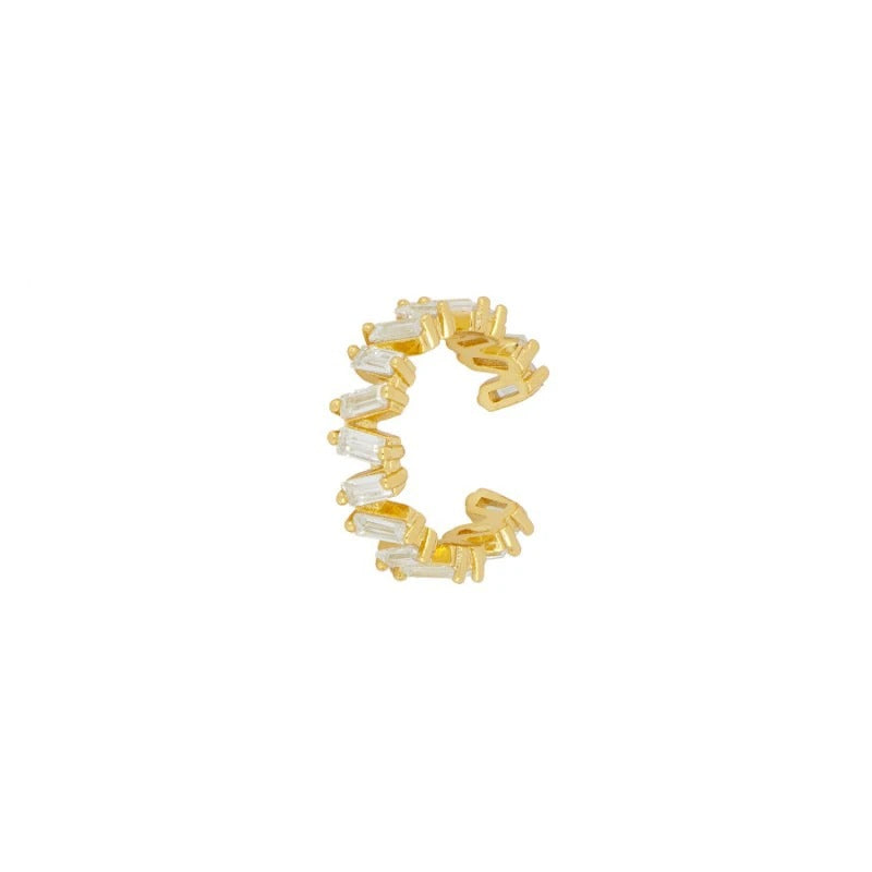 S925 Three-Row Stone Single Earring
