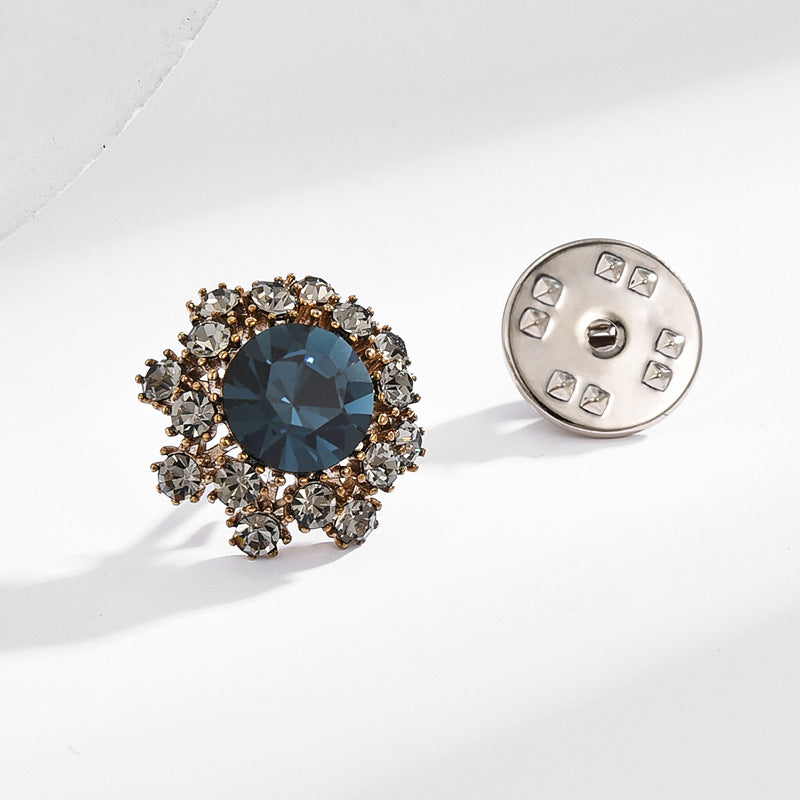 Crystal Horse Needle Brooch