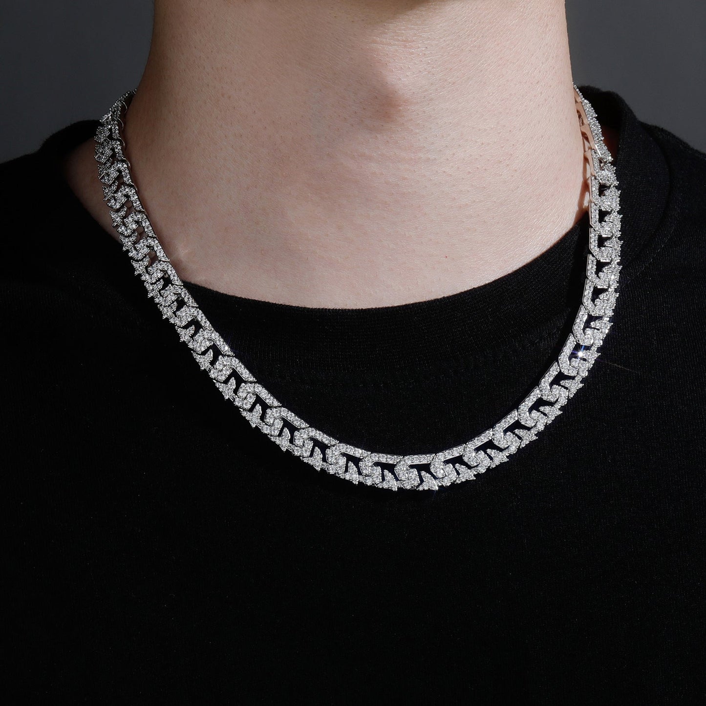 10mm Full Diamond Cuban Link Necklace