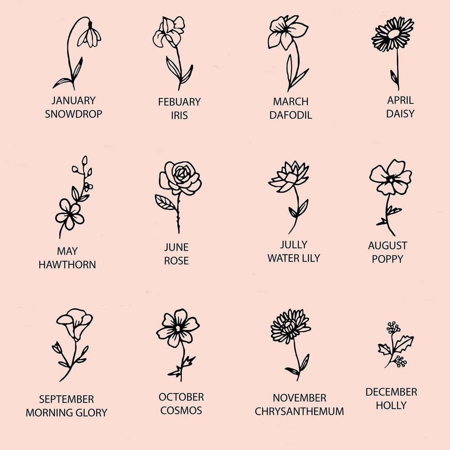 3D December Flower Bracelet