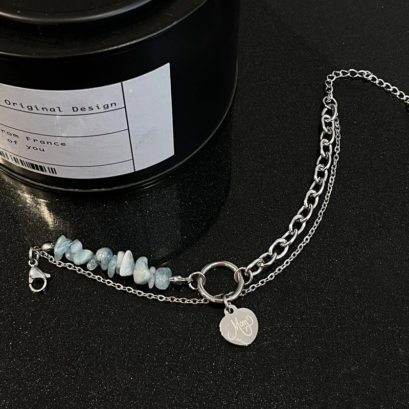 Heart Stitching Gravel Bracelet