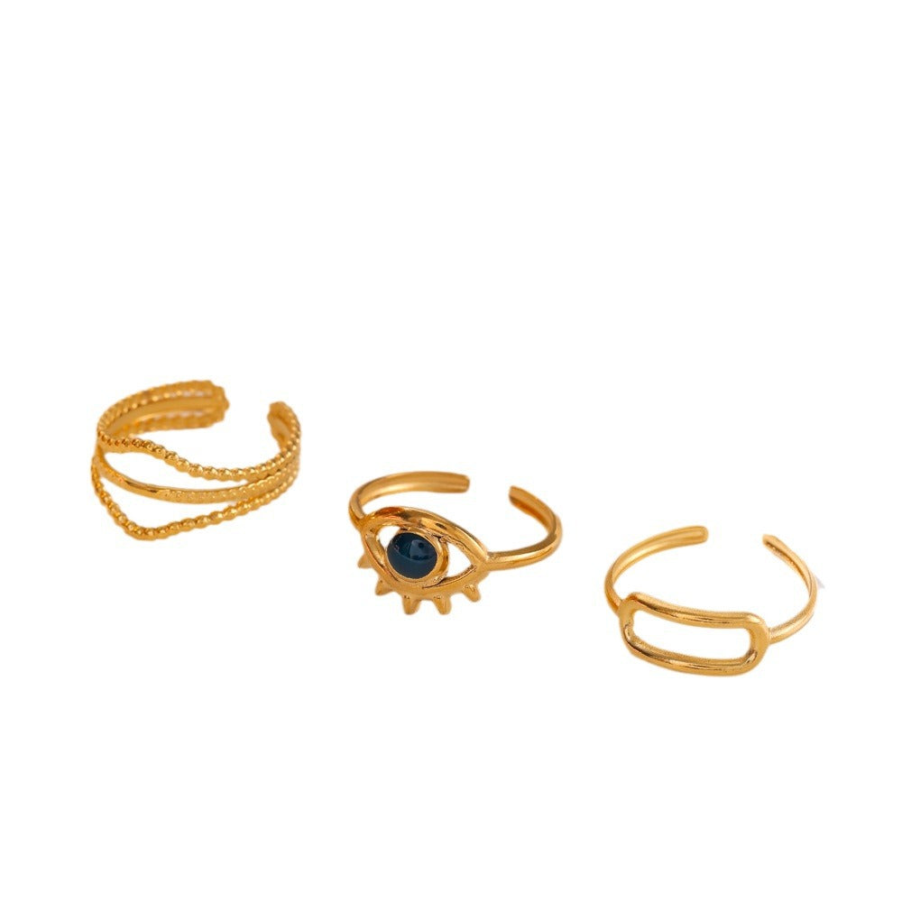 Golden Stainless Steel O-shaped Ring Suit