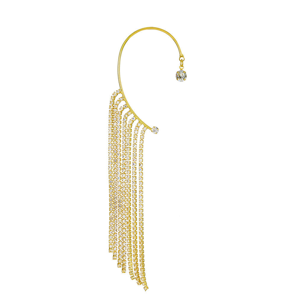 Rhinestone Tassel Earrings