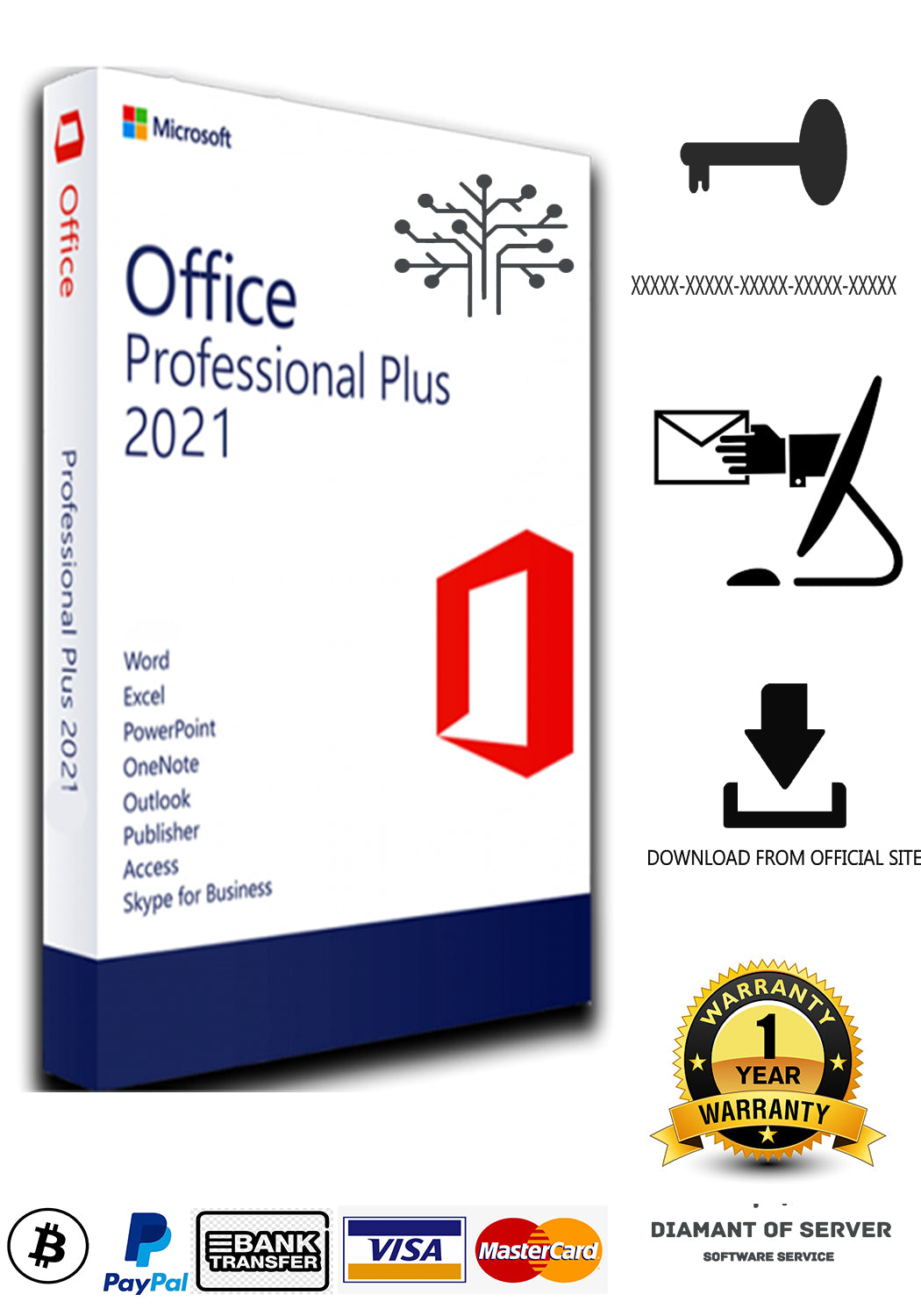 Office 2021 Professional Plus Genuine Key Licencia Permanente