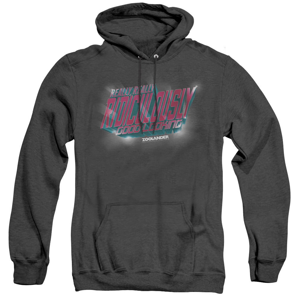 Zoolander Ridiculously Good Looking Mens Heather Hoodie Black Officially Licensed