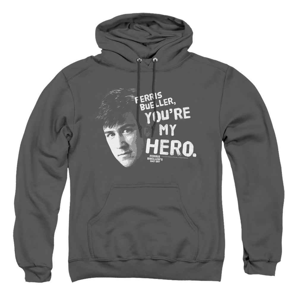 Ferris Bueller My Hero Mens Hoodie Charcoal Officially Licensed