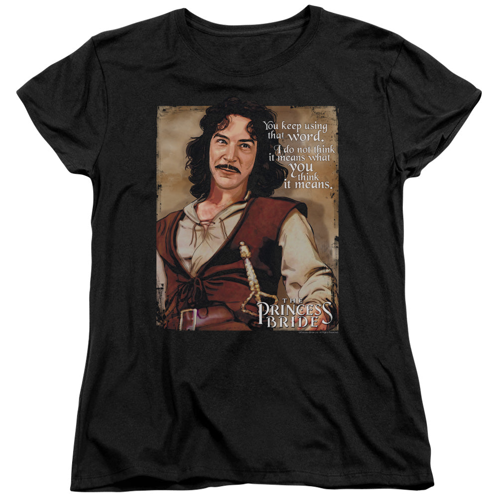 The Princess Bride Word Womens T Shirt Black Officially Licensed