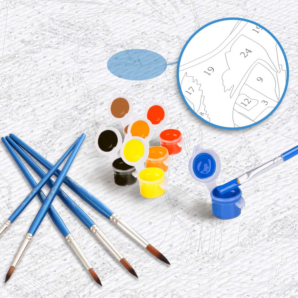 White Peonies in Love - Paint By Numbers Kit