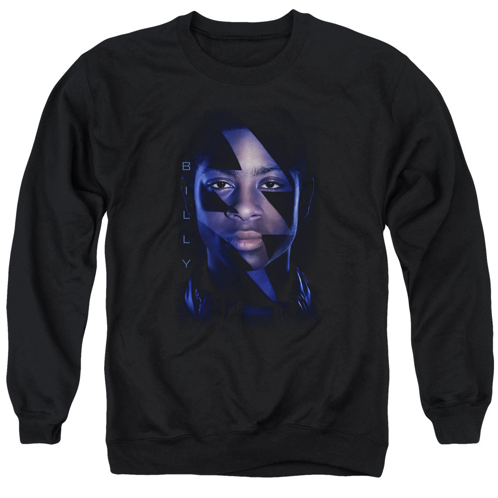 Power Rangers Billy Bolt Mens Crewneck Sweatshirt Black Officially Licensed