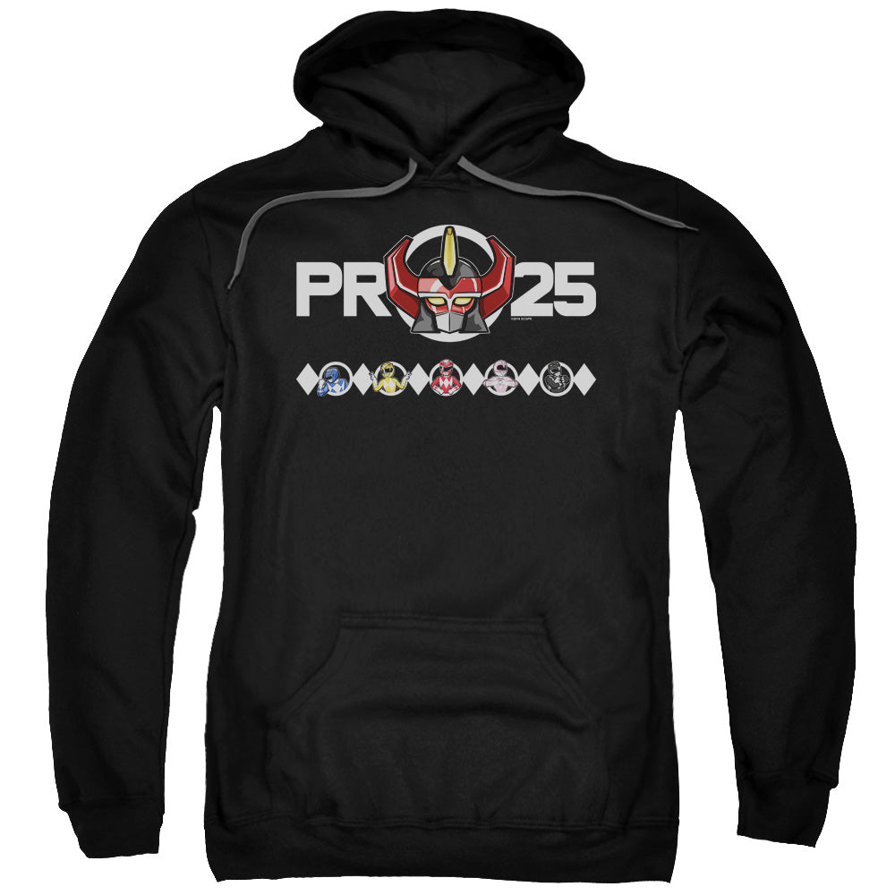 Power Rangers Megazord 25 Mens Hoodie Black Officially Licensed