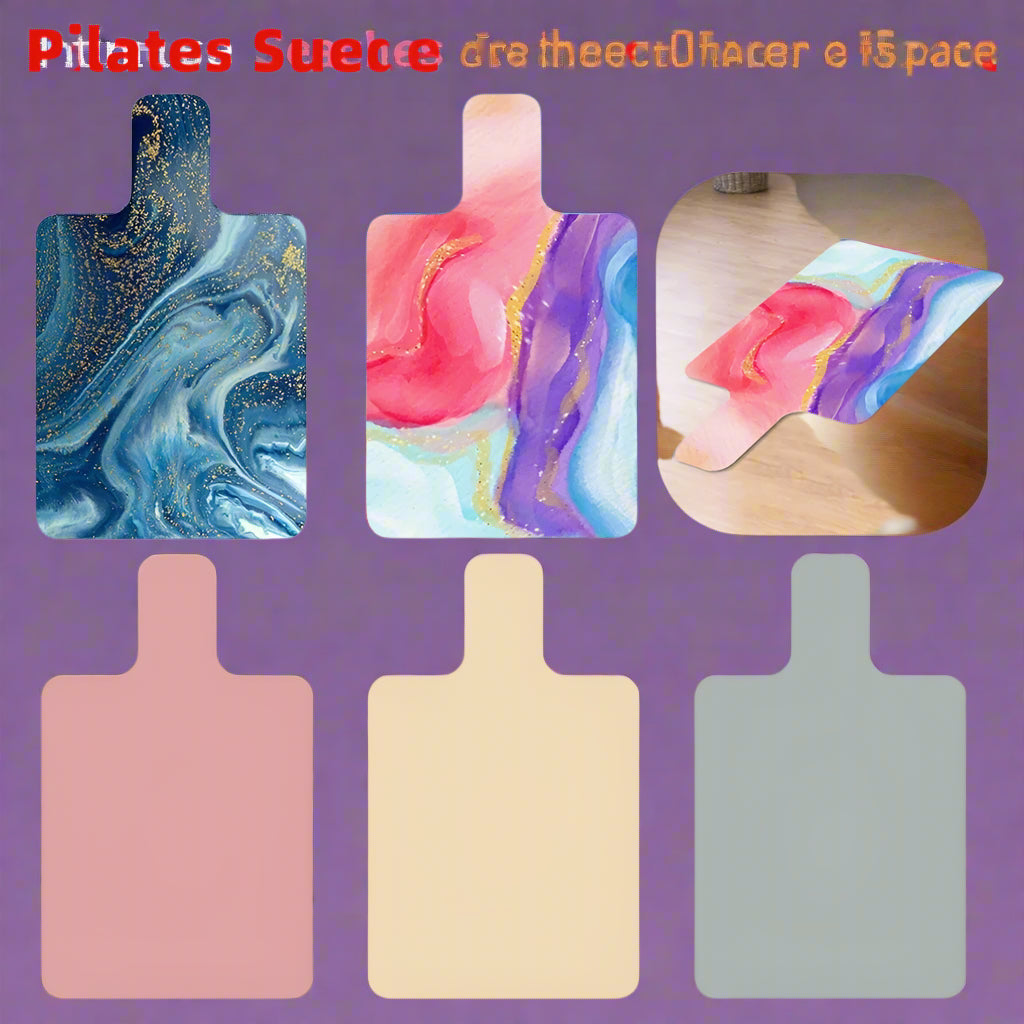 Pilates Suede Rubber Yoga Mat with various color options on a white background