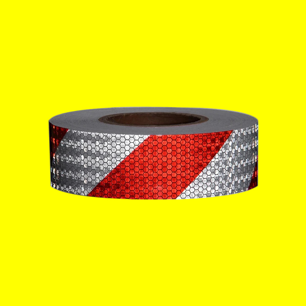 Roll of red and gray reflective tape with 'Choice' branding on a white background.
