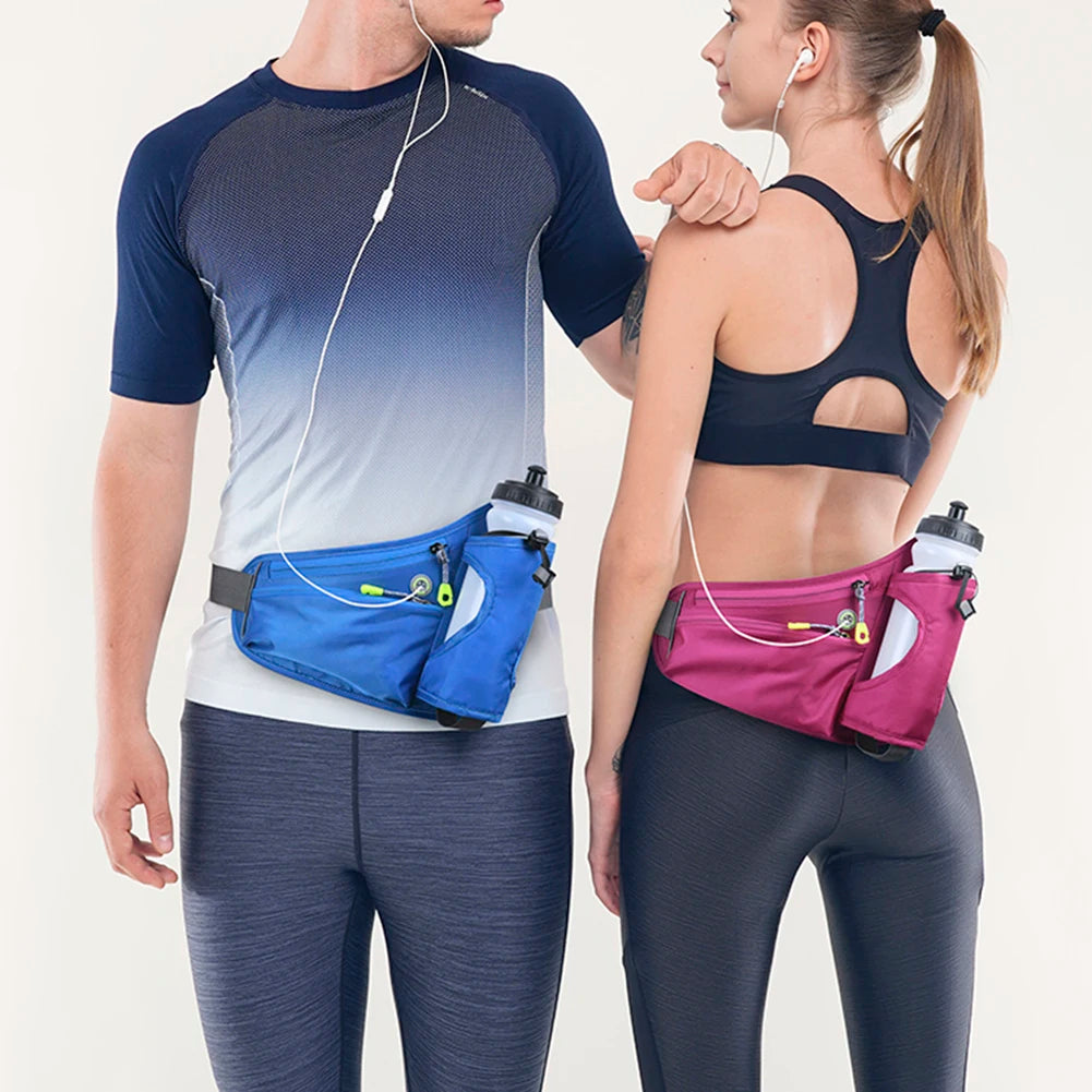 NightSprint HydratePro — Reflective Running Waist Belt With Bottle Holster & Phone Pocket 🏃‍♂️💧