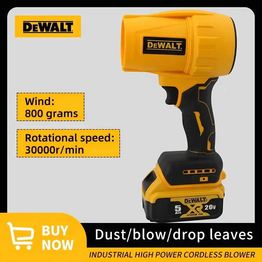 DEWALT StormForce 30000RPM Turbo Fan Dryer ⚡ — Cordless 20V Handheld Jet Blower for Hair, Dust & Car Detailing