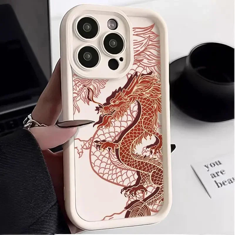 East Dragon Phone Case For Samsung Galaxy S25 S24 S23 S22 Ultra  FE A55 A54 A34 A15 A14 A35 A52 A53 5G Shockproof Silicone Cover
