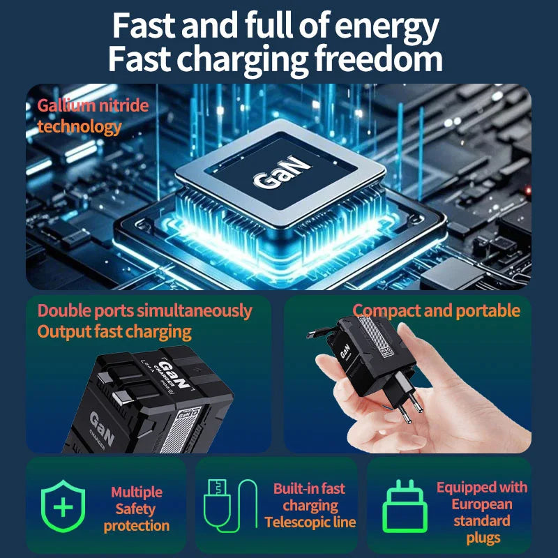 Xiaomi 120W Usb C Fast Charger Muti 2 Ports Type C Pd Wall Adapter For Iphone 15 Pro Huawei Samsung Portable High Speed Charging