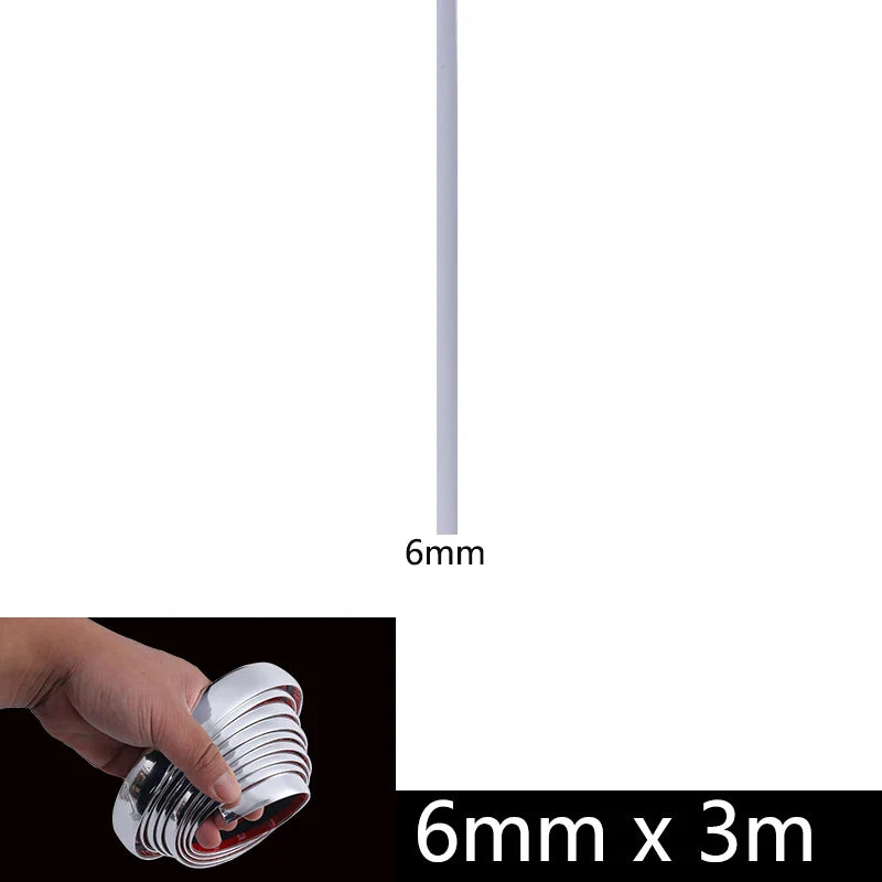 Blue Film Car Window Chrome Bright Strip Front Bumper Anti-Collision Strip Body Frame Body Modification Medium Mesh Trim Strip