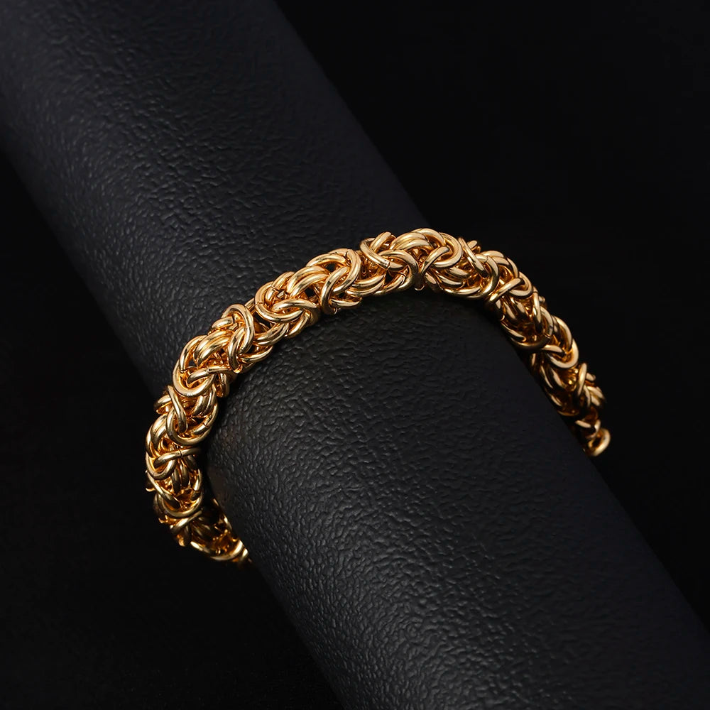 Golden Current 18K Plated Braided Bracelet | 925 Sterling Silver Power Chain For Couples &amp; Legends ✨