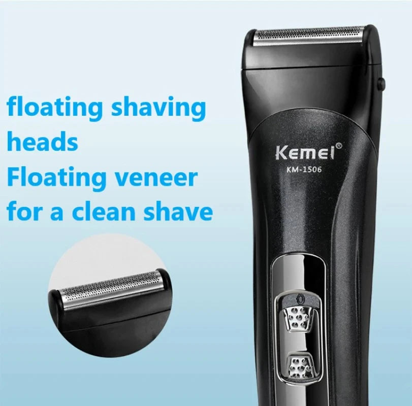 ⚡️Kemei KM-1506 – The 3-in-1 Electric Grooming Beast for Face, Fuzz & Flair | USB Rechargeable Precision Trimmer
