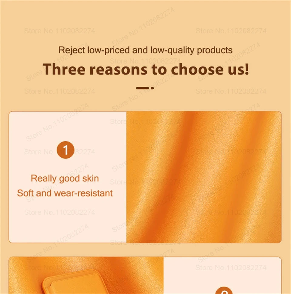 For Magsafe Leather Wallet Case Compatible For Apple iPhone 15 12 13 Pro Max Plus Fashion Magnetic Card Holder Cover Accessories - THOOBO!