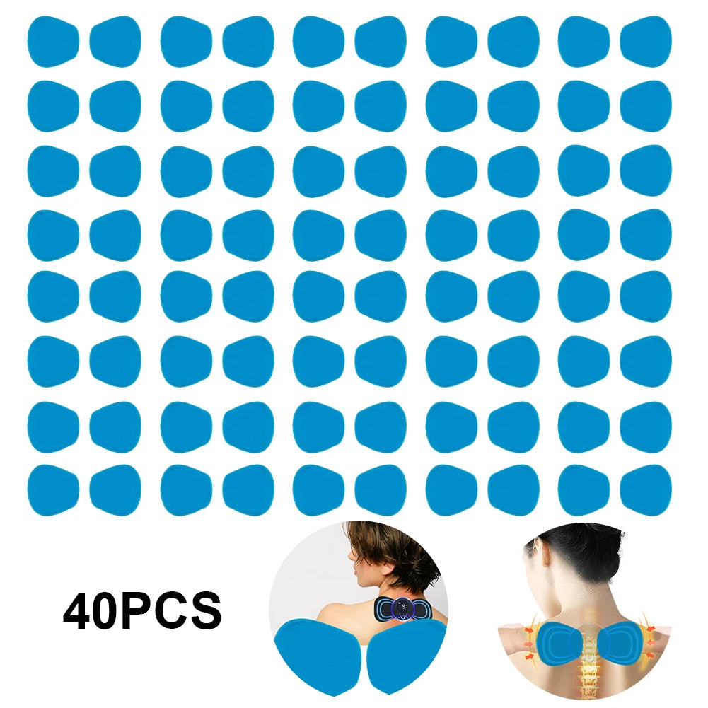 30-80Set Massager Patch Replacement Silicon Gel Muscle Stimulator Sticker Reusable Safe Harmless EMS Neck Trainer Accessories - THOOBO!